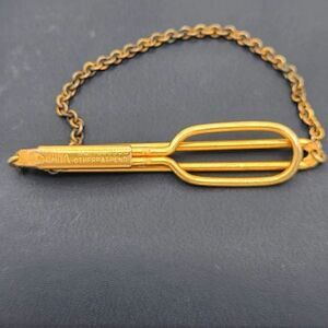 Vintage Swank Gold Tone Art Deco Style Tie Bar Clip / Clasp
